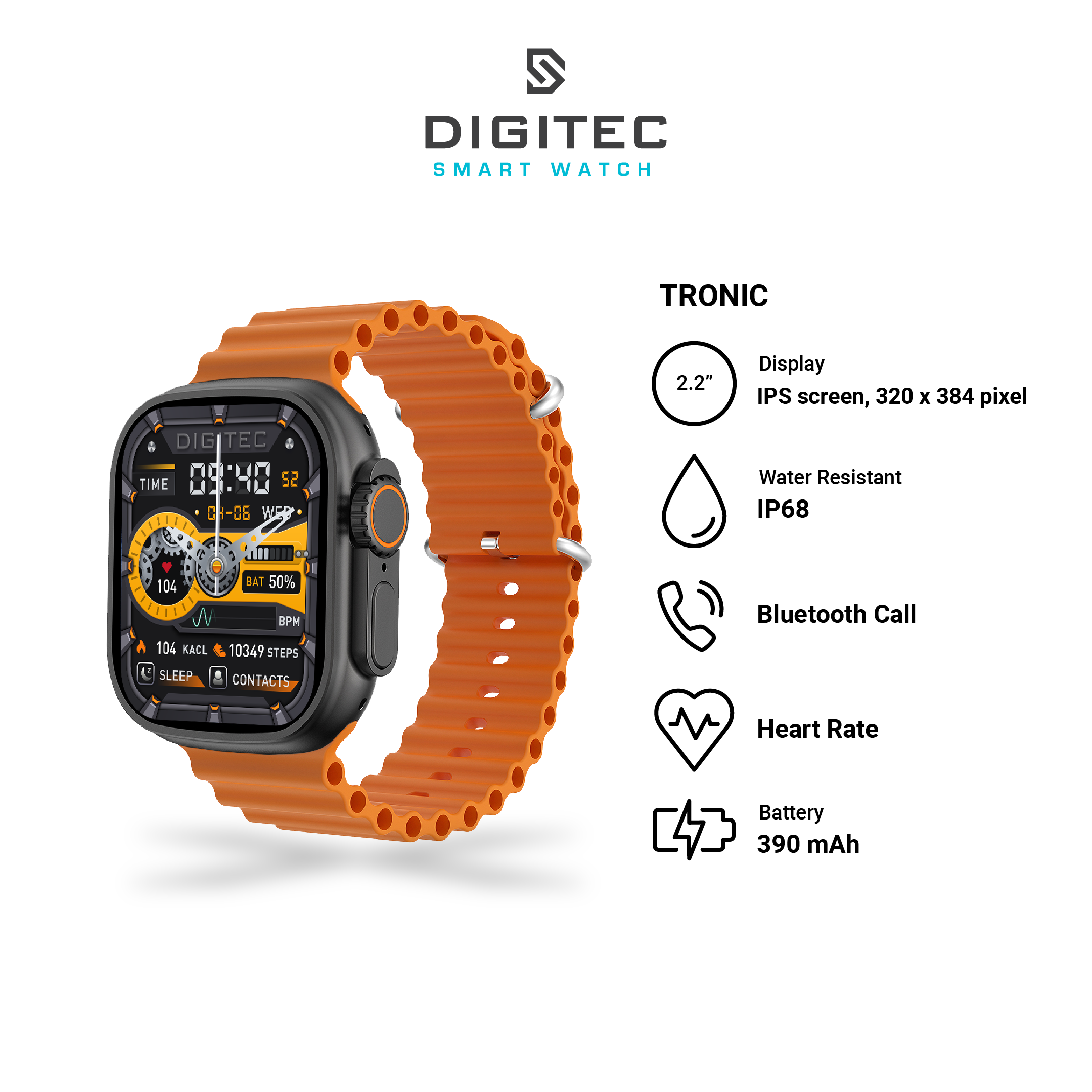 Jam Tangan Smartwatch Digitec TRONIC Original Time Kingdom